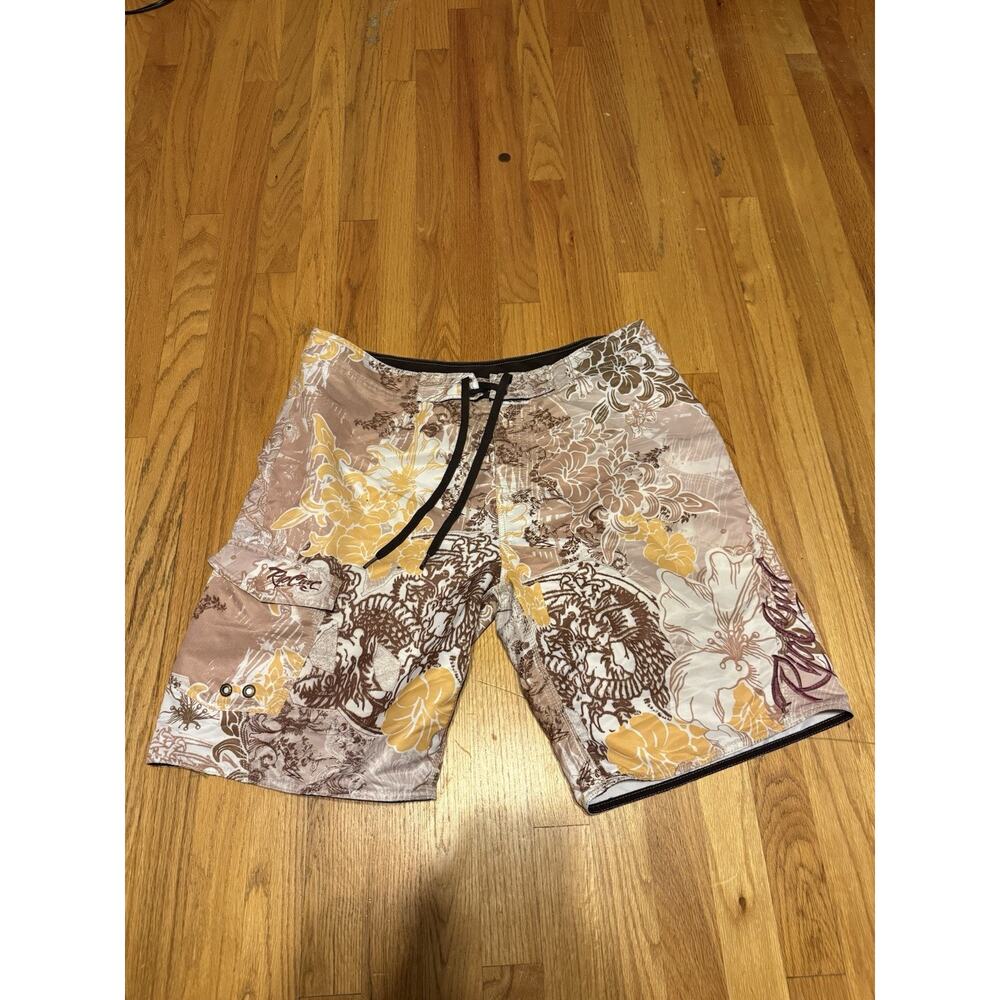 Vintage Rip Curl Y2K Men's Board Shorts Boardies Size 36 Surfwear Beach Swim